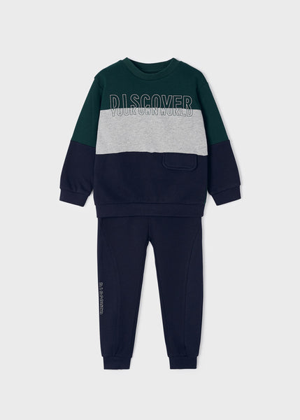 Boy's Block Sweatshirt Tracksuit Item 12-04843-012