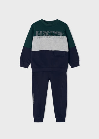 Boy's Block Sweatshirt Tracksuit Item 12-04843-012