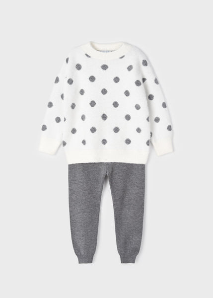 Girl's polka dot tricot tracksuit Art. 12-04860-021