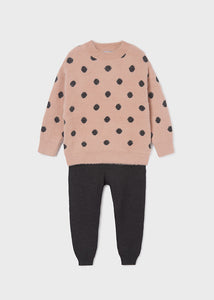 Girl's polka dot tricot tracksuit Art. 12-04860-022