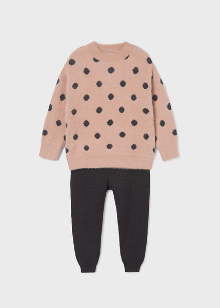 Girl's polka dot tricot tracksuit Art. 12-04860-022