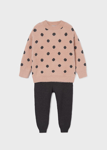 Girl's polka dot tricot tracksuit Art. 12-04860-022