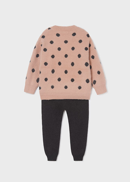 Girl's polka dot tricot tracksuit Art. 12-04860-022