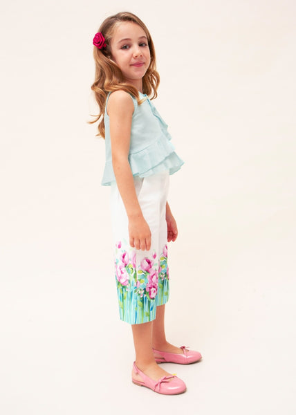 2-piece set with cropped cotton pants for girl Art. 23-03510-091