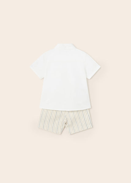 2-piece set of shorts and shirt with linen for baby Art. 23-01295-019