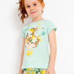 2-piece printed sustainable cotton set for girl Art. 23-03787-084