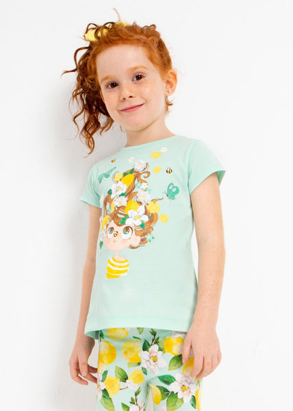 2-piece printed sustainable cotton set for girl Art. 23-03787-084