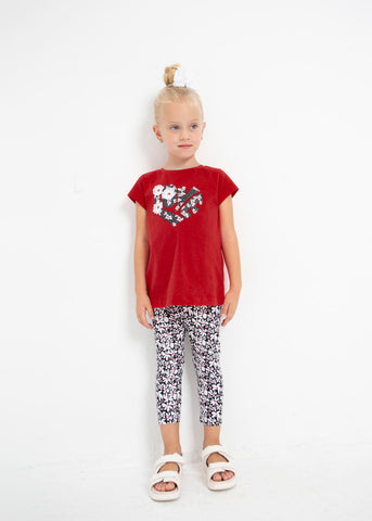 2-piece printed sustainable cotton set for girl Art. 23-03787-085