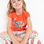 2-piece printed sustainable cotton set for girl Art. 23-03787-087