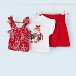 3-piece set with sustainable cotton skirt for girl Art. 23-03951-047