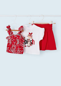 3-piece set with sustainable cotton skirt for girl Art. 23-03951-047