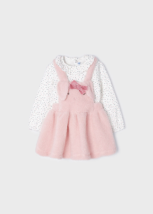 Set with terry overall skirt for baby 2658-83