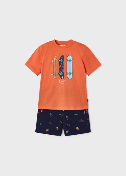 Boy's set with a printed motif in sustainable cotton Art. 23-03676-060