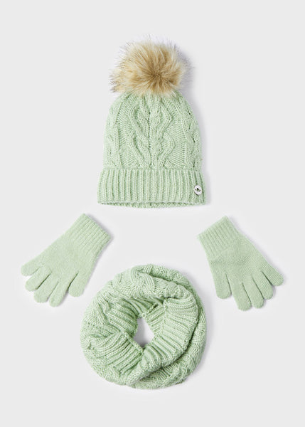 Girls' Braided Hat and Scarf Set Art. 12-10344-073