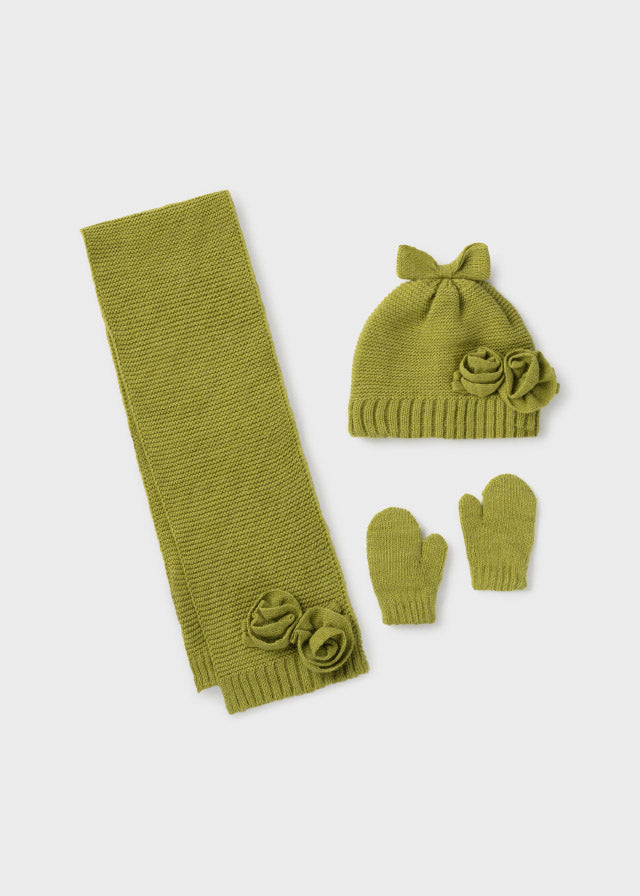 Baby girl flower scarf hat set Art. 11-10105-015