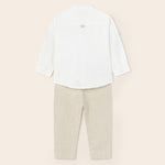 Long 2-piece linen set for baby Art. 23-01527-025