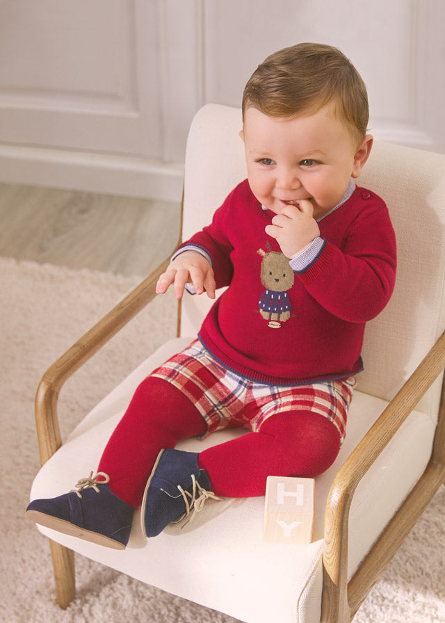 Plaid shorts set for newborn ECOFRIENDS Art. 12-02232-075