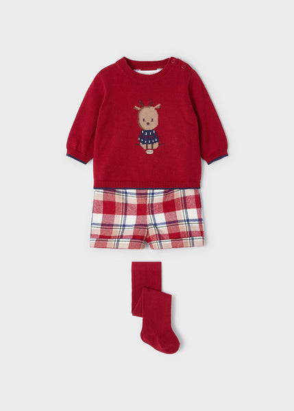 Plaid shorts set for newborn ECOFRIENDS Art. 12-02232-075