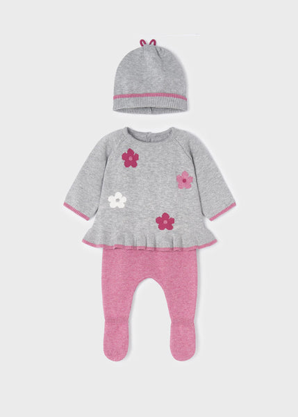 Knitted leggings and hat set for newborns ECOFRIENDS Art. 12-02505-040