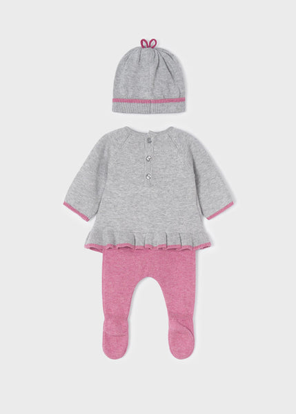 Knitted leggings and hat set for newborns ECOFRIENDS Art. 12-02505-040