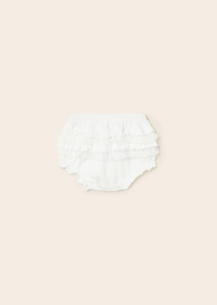 Sustainable cotton ruffled diaper cover for newborn Art. 23-09579-088