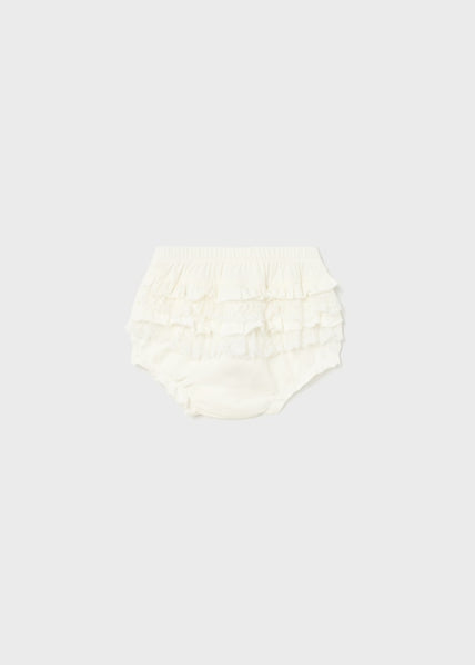 Sustainable cotton ruffled diaper cover for newborn Art. 23-09579-090