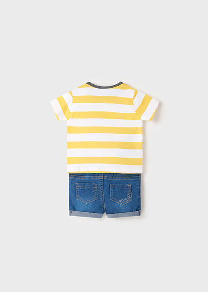 Denim shorts set newborn boy Art. 22-01216-086
