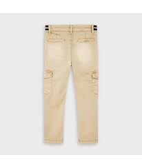 Mayoral Kids Trousers Fabric for Boy Beige 4534-24
