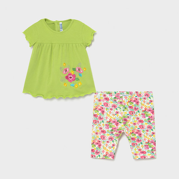 ECOFRIENDS flower leggings set for baby girl Art. 21-01718-002