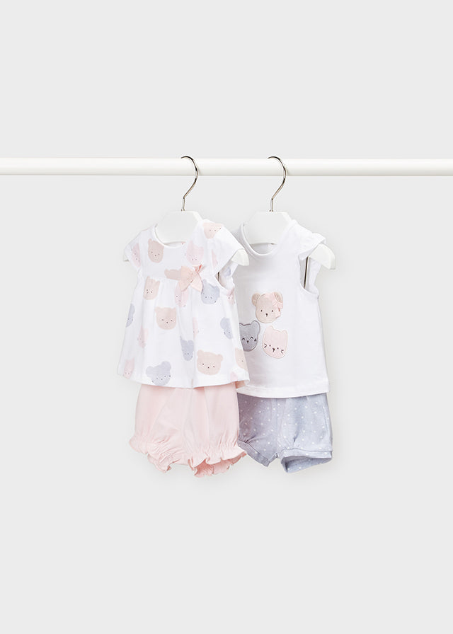 ECOFRIENDS knit set of 4 newborn girl Art. 22-01622-036