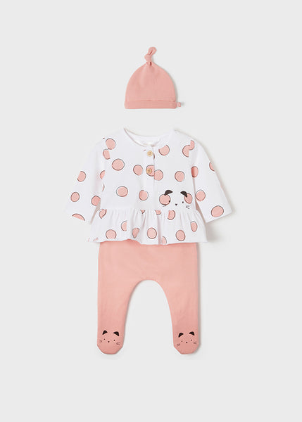 ECOFRIENDS leg warmer and hat set newborn girl Art. 22-01593-088