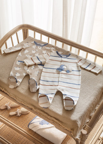 ECOFRIENDS set of 2 sleepsuit newborn boy Art. 22-01630-083