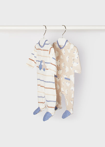 ECOFRIENDS set of 2 sleepsuit newborn boy Art. 22-01630-083