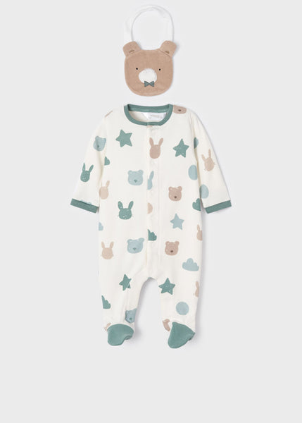 ECOFRIENDS set of 2 sleepsuits with bib newborn 2628-92