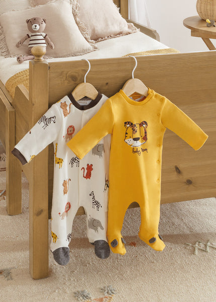 ECOFRIENDS set of 2 sleepsuits with bib newborn 2628-93