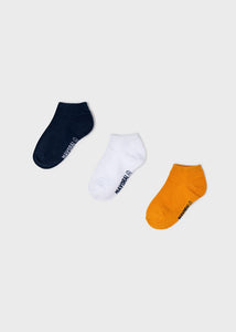 ECOFRIENDS set of 3 plain short socks boy Art. 22-10230-095