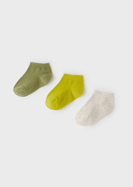 ECOFRIENDS set of 3 plain socks baby boy Art. 22-10172-015