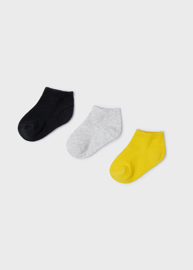 ECOFRIENDS set of 3 plain socks baby boy Art. 22-10172-016