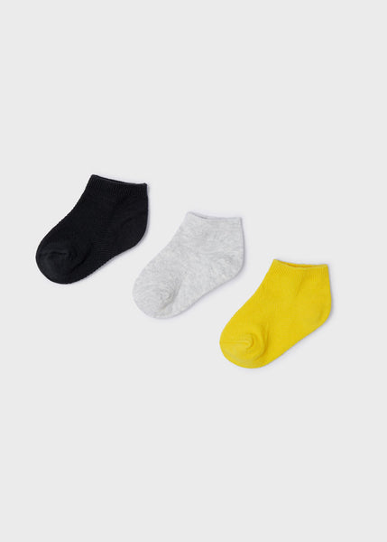 ECOFRIENDS set of 3 plain socks baby boy Art. 22-10172-016