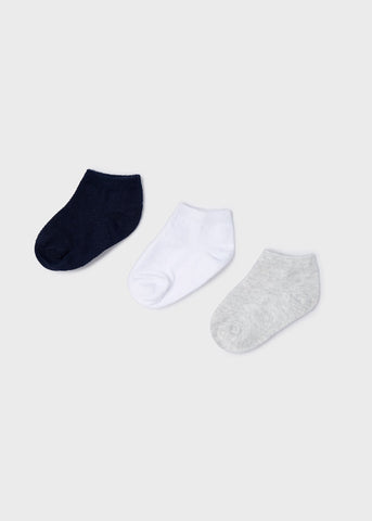 ECOFRIENDS set of 3 plain socks baby boy Art. 22-10172-019