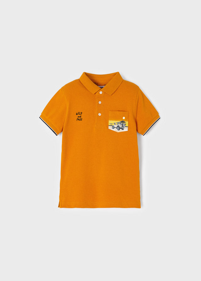 ECOFRIENDS short sleeve polo shirt with pocket boy Art. 22-03104-064/Patterned shorts boy Art. 22-03263-041