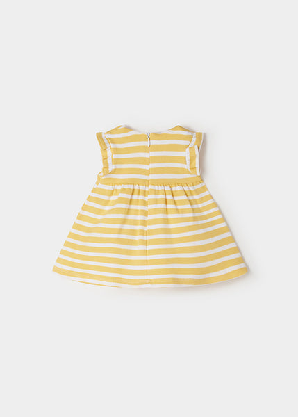 ECOFRIENDS stripes rib knit dress newborn girl Art. 22-01855-044