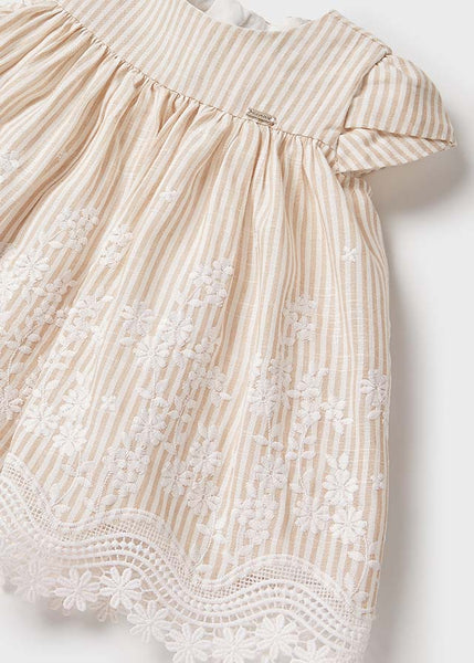Embroidered border dress baby girl Art. 22-01906-048