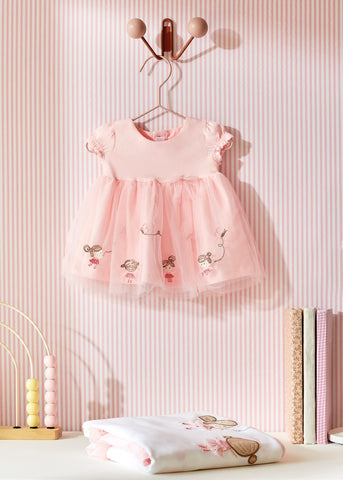 Embroidered dress newborn Art. 23-01802-092