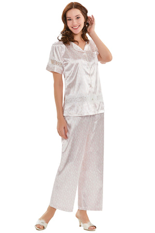 Flz Button Down Short Sleeve Pajamas Set 88-03