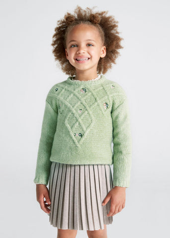 Girl's embroidered sweater\Girl's pleated skirt 4302-77\4948-51