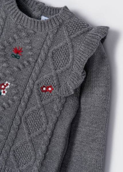 Sweater with embroidered flowers for baby Art. 12-02312-015