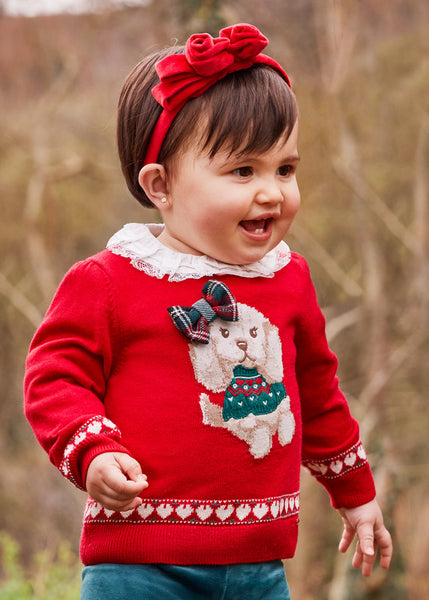 Sweater with puppy for baby Art. 12-02311-010/printed blouse for baby Art. 12-02164-027