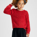 Girl's lurex sweater Art. 11-04372-033 / ECOFRIENDS T-shirt with long sleeves for girl Art. 11-04005-010 / Crepe knit culotte trousers for girl Art. 11-04576-002