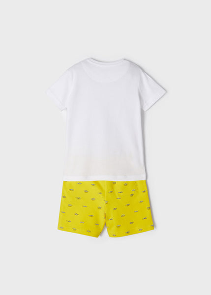 Knit patterned shorts set boy Art. 22-03654-022